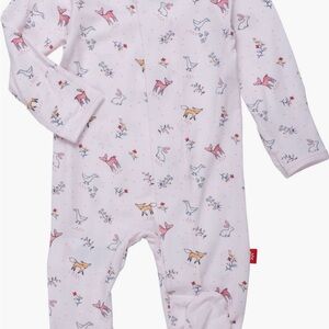 Magnetic Me Woodsy Tale Magnetic Footie 9-12 mo 19-22 lbs Pink Onesie Pajamas